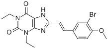 CAS#: 155271-48-0， 8-[(E)-2-(3-Bromo-4-Methoxyphenyl)Ethenyl]-1,3-Diethyl-7H-Purine-2,6-Dione