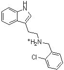 结构式 CAS# 155503-32-5, (2-氯苯基)甲基-[2-(1H-吲哚-3-基)乙基]胺