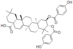 CAS#: 155510-78-4， (4aS,6aR,6bR,8aR,10R,11R,12aR,14aS,14bS)-10,11-Bis[(4-Hydroxybenzoyl)Oxy]-2,2,6b,9,9,12a,14a-Heptamethyl-1,3,4,5,6a,7,8,8a,10,11,12,13,14,14b-Tetradecahydropicene-4a-Carboxylic Acid