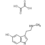 structure of CAS# 15558-50-6, 3-[2-(Methylamino)Ethyl]-1H-Indol-5-Ol Ethanedioate (1:1);3-(2-methylaminoethyl)indol-5-ol oxalate;3-(2-Meth<wbr>ylaminoet<wbr>hyl)indol<wbr>-5-ol oxa<wbr>late, N-M<wbr>ethylsero<wbr>tonin oxa<wbr>late;3-[2-(methylamino)ethyl]-1H-indol-5-ol