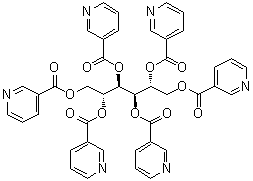 CAS#: 15596-27-7， 1,2,3,4,5,6-Hexakis-O-(3-Pyridinylcarbonyl)-D-Mannitol