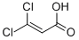 structure of CAS# 1561-20-2, 3,3-Dichloropropenoic Acid;3,3-Dichloroacrylic Acid;Inchi=1/C3h2cl2o2/C4-2(5)1-3(6)7/H1h,(H,6,7;2-Propenoic Acid, 3,3-Dichloro-