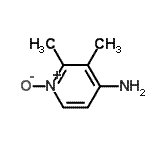 structure of CAS# 156118-22-8, 2,3-Dimethyl-4-Pyridinamine 1-Oxide;4-amino-2,3-dimethylpyridine 1-oxide