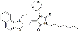 CAS#: 15664-19-4， 5-[2-(1-Ethylnaphtho[1,2-d]Thiazol-2(1H)-Ylidene)Ethylidene]-3-Heptyl-1-Phenyl-2-Thioxo-4-Imidazolidinone