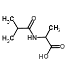 结构式 CAS# 157170-72-4, N-异丁酰基丙氨酸
