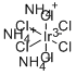 structure of CAS# 15752-05-3, Triammonium hexachloroiridate;Triammonium Iridium(+3) Cation Hexachloride;Ammonium Chloroiridite