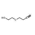 structure of CAS# 15771-37-6, 3-[(2-Hydroxyethyl)Sulfanyl]Propanenitrile;3-(2-Hydroxyethyl thio)propionitrile;3-(2-hydroxy-ethylsulfanyl)-propionitrile;3-(2-hydroxyethylthio)propanenitrile