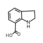 structure of CAS# 15861-40-2, 7-Indolinecarboxylic Acid;2,3-Dihydro-1H-indole-7-carboxylic acid;indoline-7-carboxylic acid
