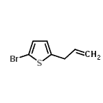 structure of CAS# 159013-60-2, 2-Allyl-5-Bromothiophene;3-(5-Bromo-2-thienyl)-1-propene;MFCD09801334