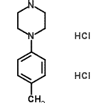 结构式 CAS# 159263-04-4, 1-(4-甲基苯基)哌嗪二盐酸盐