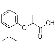 结构式 CAS# 159302-03-1, 2-(2-异丙基-5-甲基苯氧基)丙酸