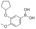 structure of CAS# 159613-21-5, B-[3-(Cyclopentyloxy)-4-Methoxyphenyl]-Boronic Acid;3-CYCLOPENTYLOXY-4-METHOXYBENZENEBORONIC ACID;3-CYCLOPENTYLOXY-4-METHOXYPHENYLBORONIC ACID