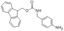 structure of CAS# 159790-81-5, N-[(4-Aminophenyl)Methyl]-Carbamic Acid 9H-Fluoren-9-Ylmethyl Ester;(9H-Fluoren-9-Yl)Methyl 4-Aminobenzylcarbamate;4-(N-FMOC-AMINOMETHYL)ANILINE;4-FMOC-AMINOMETHYL-ANILINE