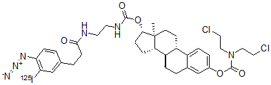 CAS#: 159899-37-3， 17-O-((2-(3-(4-Azido-3-Iodophenyl)Propionamido)Ethyl)Carbamyl)Estradiol-3-N-Bis(Chloroethyl)Carbamate