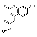 结构式 CAS# 15991-13-6, 甲基(7-羟基-2-氧代-2H-苯并吡喃-4-基)乙酸酯