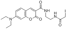 CAS#: 160291-50-9， 7-(Diethylamino)-N-[2-[(2-Iodoacetyl)Amino]Ethyl]-2-Oxo-2H-1-Benzopyran-3-Carboxamide