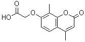 structure of CAS# 160600-35-1, [(4,8-Dimethyl-2-Oxo-2H-Chromen-7-Yl)Oxy]Acetic Acid;(4,8-Dimethyl-2-oxo-2H-chromen-7-yloxy)-acetic acid;[(4,8-dimethyl-2-oxo-2H-chromen-7-yl)oxy]acetic acid;[(4,8-Dimethyl-2-oxo-2H-chromen-7-yl)oxy]-acetic acid
