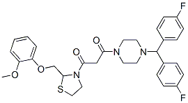 CAS#: 161364-79-0， 1-[4-[Bis(4-Fluorophenyl)Methyl]Piperazin-1-Yl]-3-[2-[(2-Methoxyphenoxy)Methyl]-1,3-Thiazolidin-3-Yl]Propane-1,3-Dione
