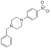 结构式 CAS# 16155-08-1, 1-(4-硝基苯基)-4-(苯基甲基)-哌嗪