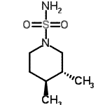 CAS 登录号：16168-30-2， (3R,4S)-3,4-二甲基-1-哌啶磺酰胺