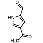 结构式 CAS# 16168-92-6, 4-乙酰基-1H-吡咯-2-甲醛