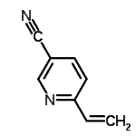 structure of CAS# 16173-99-2, 6-Vinylpyridine-3-Carbonitrile;3-Pyridinecarbonitrile, 6-ethenyl-;3-Pyridinecarbonitrile,6-ethenyl-;6-vinylnicotinonitrile