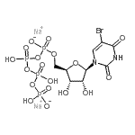 structure of CAS# 161848-60-8, 5-bromo-Uridine 5'-(tetrahydrogen triphosphate) sodium salt;5-Bromo-5<wbr>'-O-({[hy<wbr>droxy({hy<wbr>droxy[(hy<wbr>droxyphos<wbr>phinato)o<wbr>xy]phosph<wbr>oryl}oxy)<wbr>phosphory<wbr>l]oxy}pho<wbr>sphinato)<wbr>uridine d<wbr>e disodium;5-BROMOURIDINE5'-TRIPHOSPHATESODIUM;Dinatrium<wbr>-5-brom-5<wbr>'-O-({[hy<wbr>droxy({hy<wbr>droxy[(hy<wbr>droxyphos<wbr>phinato)o<wbr>xy]phosph<wbr>oryl}oxy)<wbr>phosphory<wbr>l]oxy}pho<wbr>sphinato)<wbr>uridin
