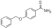 structure of CAS# 161975-22-0, 4-(Benzyloxy)Benzenecarbothioamide;4-Benzyloxythiobenzamide;4-BENZYLOXY-THIOBENZAMIDE;ZINC05592439