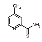 结构式 CAS# 16225-37-9, 4-甲基-2-吡啶硫代甲酰胺
