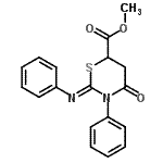 CAS#: 16238-39-4， Methyl (2Z)-4-Oxo-3-Phenyl-2-(Phenylimino)-1,3-Thiazinane-6-Carboxylate