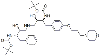 CAS#: 162539-73-3， Tert-Butyl N-[(2S,3R)-3-Hydroxy-4-[[(2R,3S)-2-Hydroxy-3-[(2-Methylpropan-2-Yl)Oxycarbonylamino]-4-Phenylbutyl]Amino]-1-[4-(3-Morpholin-4-Ylpropoxy)Phenyl]Butan-2-Yl]Carbamate