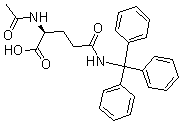 结构式 CAS# 163277-79-0, N2-乙酰基-N-(三苯基甲基)-L-谷氨酰胺