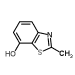 structure of CAS# 163298-71-3, 2-Methyl-1,3-Benzothiazol-7-Ol;2-methylbenzo[d]thiazol-7-ol