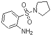 structure of CAS# 163460-75-1, 2-(1-Pyrrolidinylsulfonyl)-Benzenamine;1-[(2-AMINOPHENYL)SULFONYL]PYRROLIDINE;2-(PYRROLIDIN-1-YLSULFONYL)ANILINE