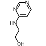 结构式 CAS# 1640-87-5, 2-(4-嘧啶基氨基)乙醇