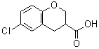 结构式 CAS# 164265-01-4, 6-氯-3-色满羧酸