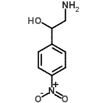 structure of CAS# 16428-47-0, 2-Amino-1-(4-Nitrophenyl)Ethanol;2-amino-1-(4-nitrophenyl)ethanol;BAS 00102066