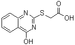 structure of CAS# 16431-29-1, [(4-Hydroxy-2-Quinazolinyl)Sulfanyl]Acetic Acid;acid;((4-oxo-1,4-dihydroquinazolin-2-yl)thio)acetic acid;(4-Hydroxy-quinazolin-2-ylsulfanyl)-acetic acid