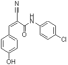 CAS 登录号：16435-09-9， (2Z)-N-(4-氯苯基)-2-氰基-3-(4-羟基苯基)丙烯酰胺