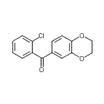 structure of CAS# 164526-07-2, (2-Chlorophenyl)(2,3-Dihydro-1,4-Benzodioxin-6-Yl)Methanone;(2-chlorophenyl)(2,3-dihydro-1,4-benzodioxin-6-yl)methanone;2-Chloro-3',4'-(ethylenedioxy)benzophenone;2H,3H-benzo[3,4-e]1,4-dioxan-6-yl 2-chlorophenyl ketone