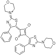 CAS#: 164534-27-4， (4E)-4-[2-(Morpholin-4-Ium-4-Ylidene)-4-Phenyl-1,3-Thiazol-5(2H)-Ylidene]-2-[2-(4-Morpholinyl)-4-Phenyl-1,3-Thiazol-5-Yl]-3-Oxo-1-Cyclobuten-1-Olate