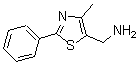 structure of CAS# 165735-95-5, 4-Methyl-2-Phenyl-5-Thiazolemethanamine;5-(Aminomethyl)-4-Methyl-2-Phenyl-1,3-Thiazole 97%;(4-Methyl-2-Phenyl-1,3-Thiazol-5-Yl)Methaneamine;(4-METHYL-2-PHENYL-1,3-THIAZOL-5-YL)METHANAMINE