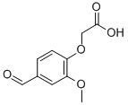 structure of CAS# 1660-19-1, (4-Formyl-2-Methoxyphenoxy)Acetic Acid;2-(4-Formyl-2-Methoxy-Phenoxy)Acetate;2-(4-Methanoyl-2-Methoxy-Phenoxy)Ethanoate;Zinc00054592