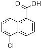 structure of CAS# 16650-52-5, 5-Chloro-1-Naphthoic Acid;5-chloronaphthalene-1-carboxylic acid;5-Chloro-naphthalene-1-carboxylic acid;5-chloronaphthalenecarboxylic acid