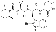 CAS#: 166735-10-0， (2S)-2-[[(2S)-2-Amino-2-Cyclopropylacetyl]-[(2S)-3-(2-Bromo-1H-Indol-3-Yl)-2-[[(2S,6R)-2,6-Dimethylpiperidine-1-Carbonyl]Amino]Propanoyl]Amino]Hexanoic Acid