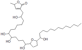 CAS#: 167172-78-3， 5-Methyl-3-[2,8,9,13-Tetrahydroxy-13-[5-(1-Hydroxytridecyl)Oxolan-2-Yl]Tridecyl]-5H-Furan-2-One