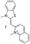 CAS#: 16768-72-2， 1-Methyl-2-[(3-Methyl-2(3H)-Benzothiazolylidene)Methyl]-Quinolinium Iodide (1:1)