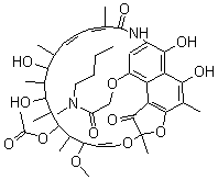 CAS#: 16784-08-0， 4-O-[2-(Butylmethylamino)-2-oxoethyl]-Rifamycin