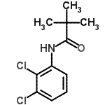 structure of CAS# 168133-85-5, N-(2,3-Dichlorophenyl)-2,2-Dimethylpropanamide;2',3'-Dichloro-2,2,2-trimethylacetanilide;N-(2,3-dichlorophenyl)-2,2-dimethylpropanamide;N-(2,3-Dichlorophenyl)-2,2-dimethylpropionamide