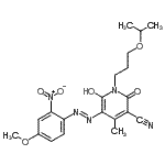 CAS#: 168400-08-6， 6-Hydroxy-1-(3-Isopropoxypropyl)-5-[(E)-(4-Methoxy-2-Nitrophenyl)Diazenyl]-4-Methyl-2-Oxo-1,2-Dihydro-3-Pyridinecarbonitrile